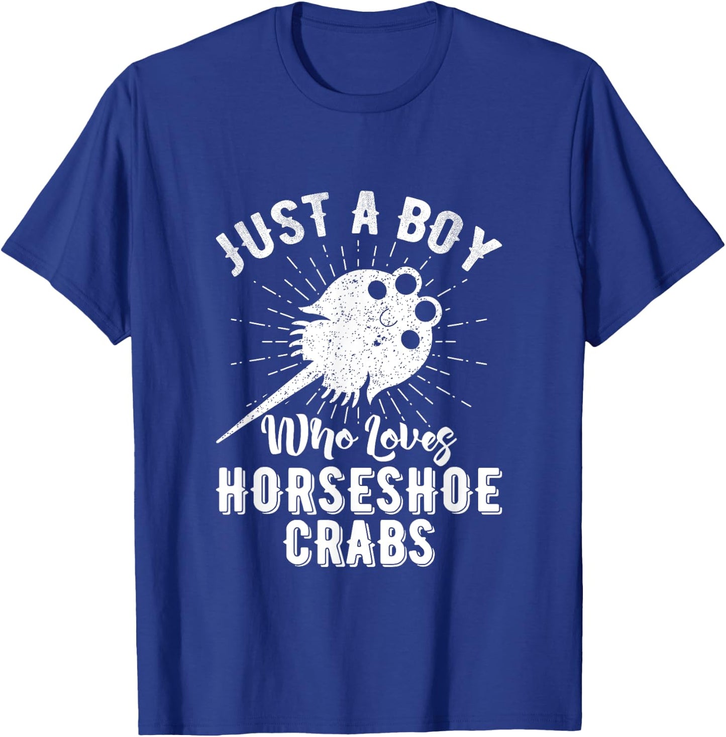 Just A Boy Who Loves Horseshoe Crabs Xiphosura Encycloart T-Shirt - T-Shirt | Royal