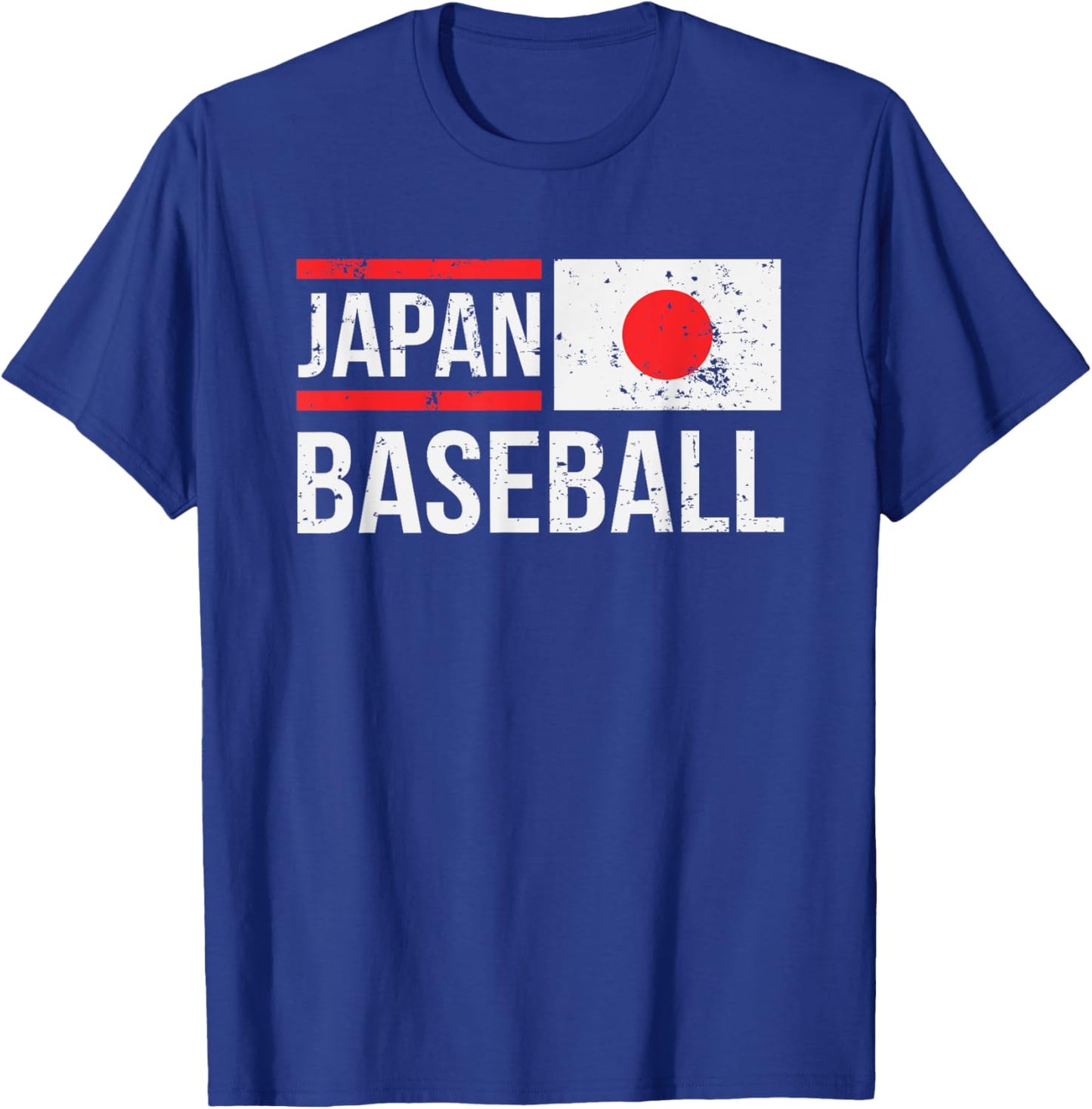 Japan Baseball Jersey Nippon Vintage Flag Fan of Yakyu T-Shirt - T-Shirt | Royal