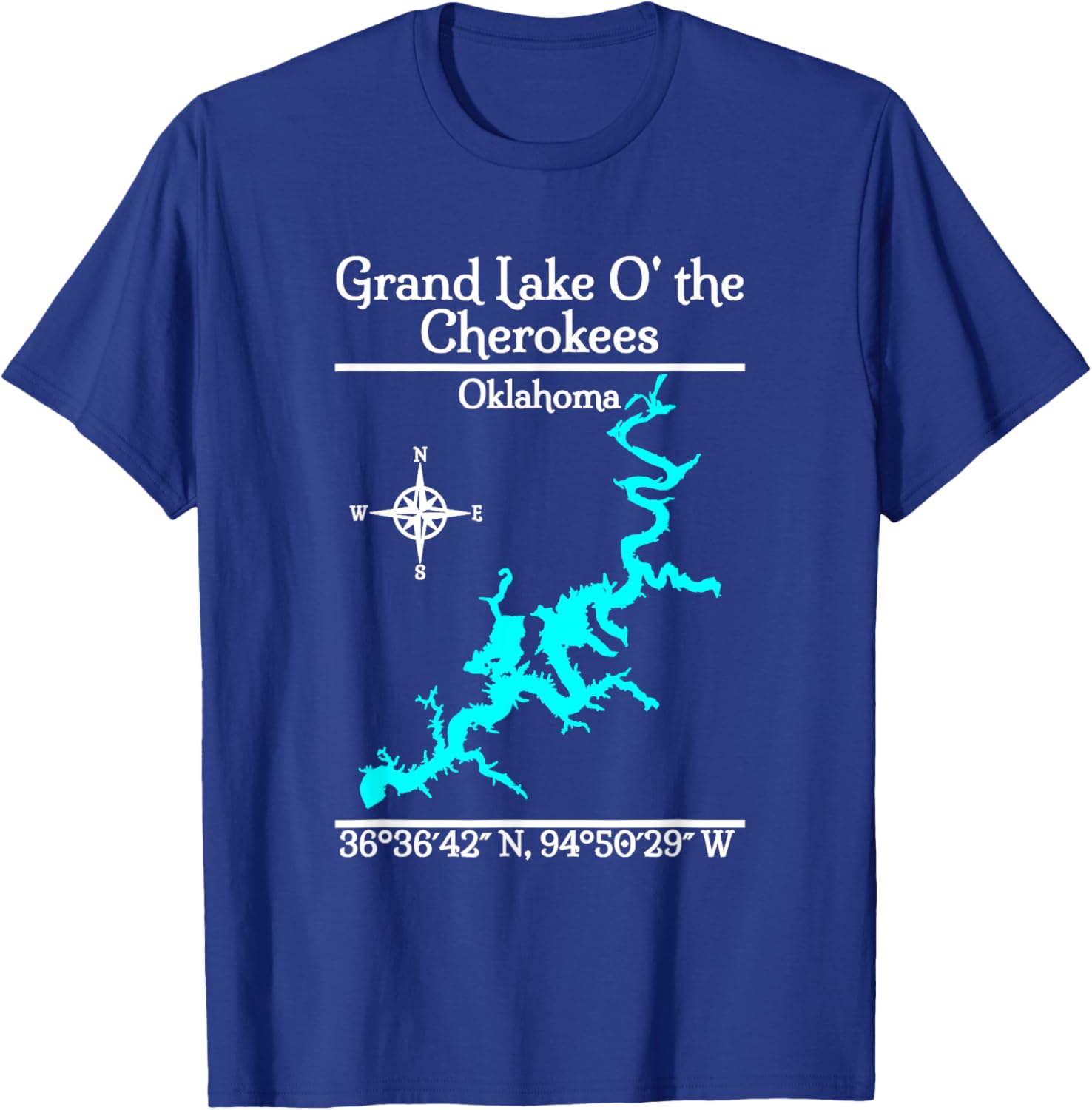 Grand Lake of the Cherokees - Oklahoma T-Shirt - T-Shirt | Royal