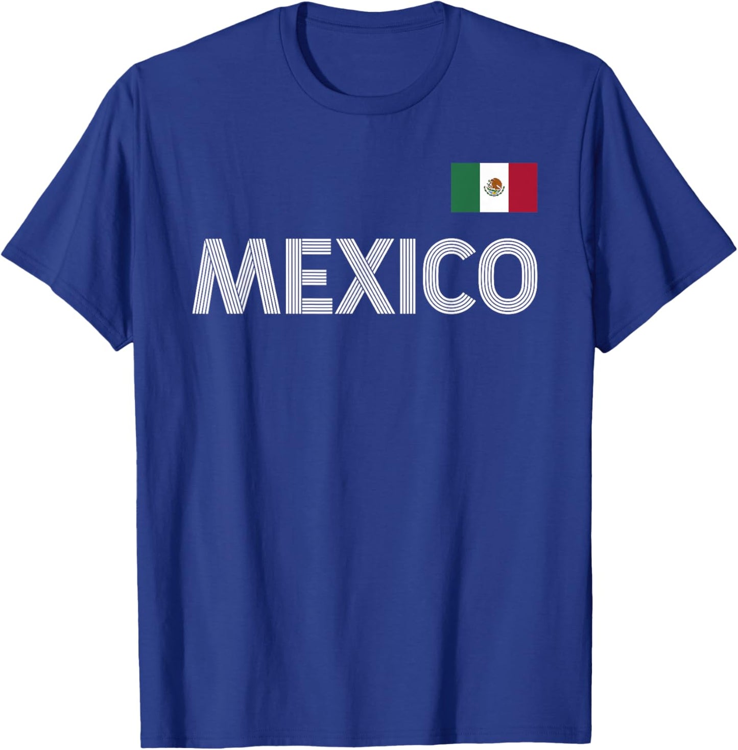 Mexico Vintage Mexican Flag Pride Hat Jersey T-Shirt - T-Shirt | Royal
