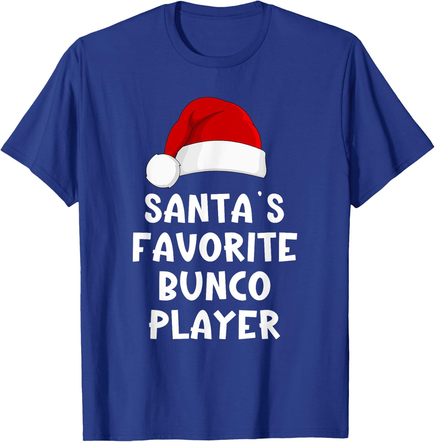 Christmas Santa's Favorite Bunco Player Funny Dice Bunko T-Shirt - T-Shirt | Royal