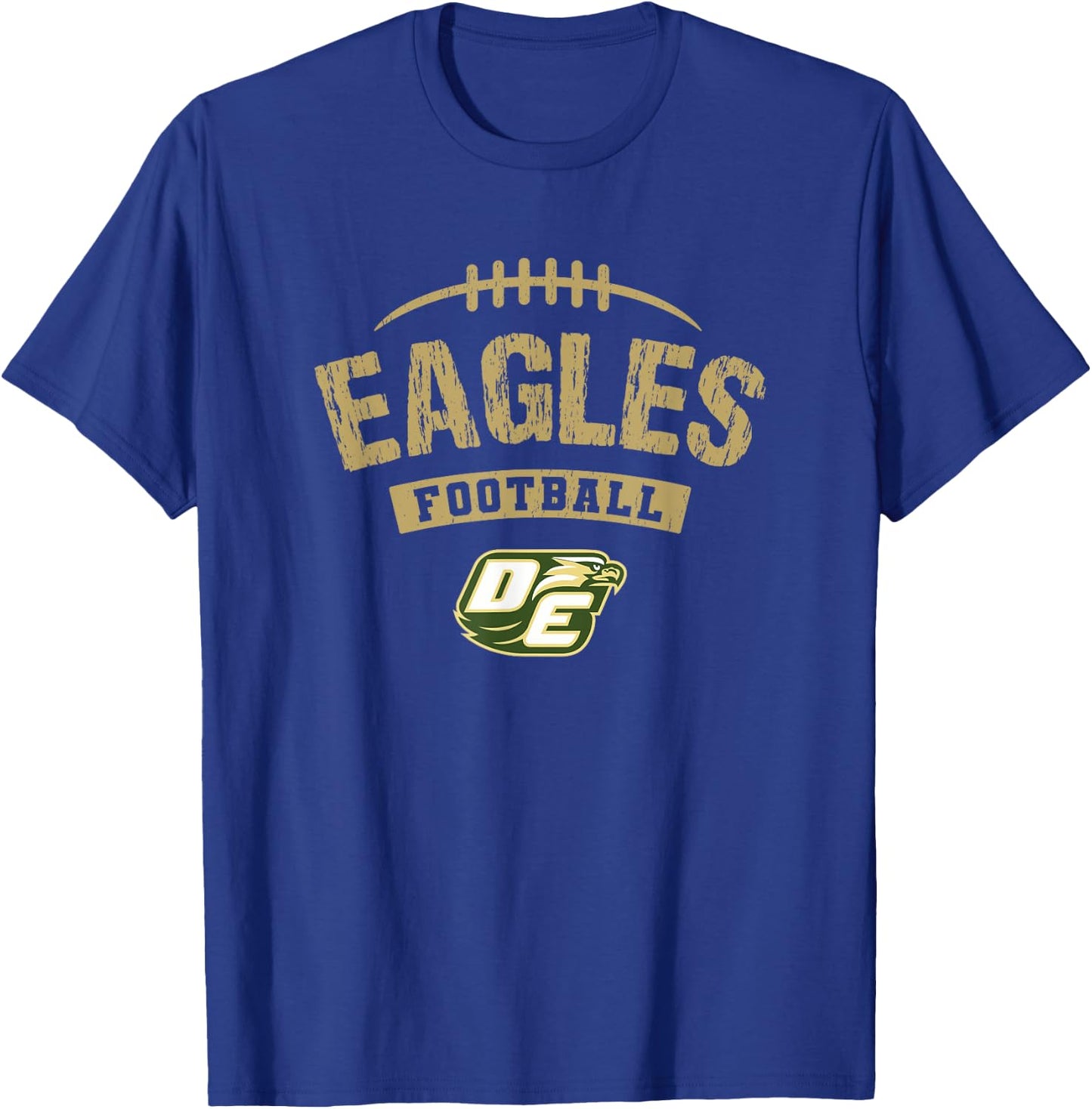 Desoto Eagles Logo Football Distressed HS T-Shirt - T-Shirt | Royal