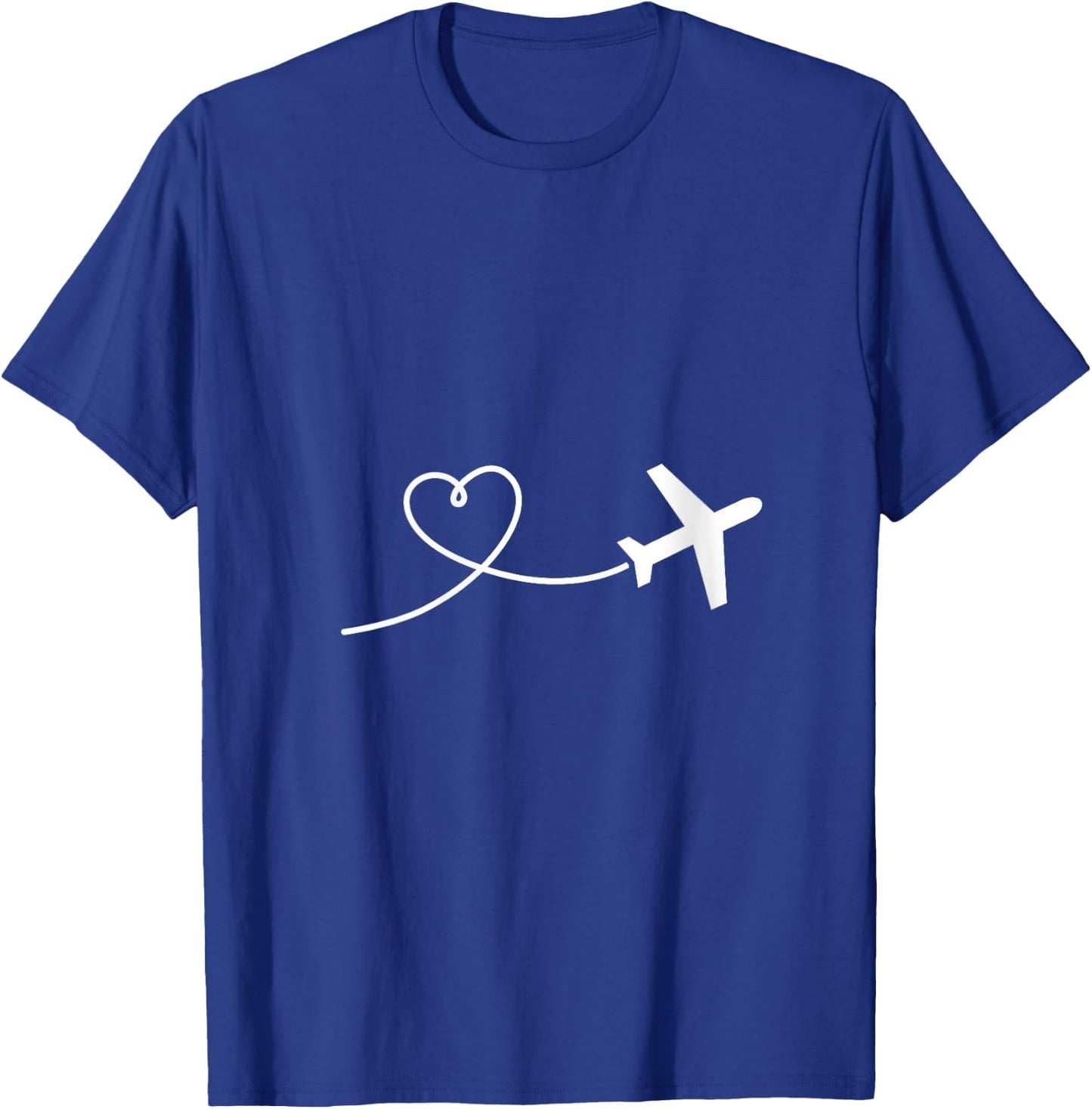 Airplane heart V-Neck T-Shirt - T-Shirt | Royal