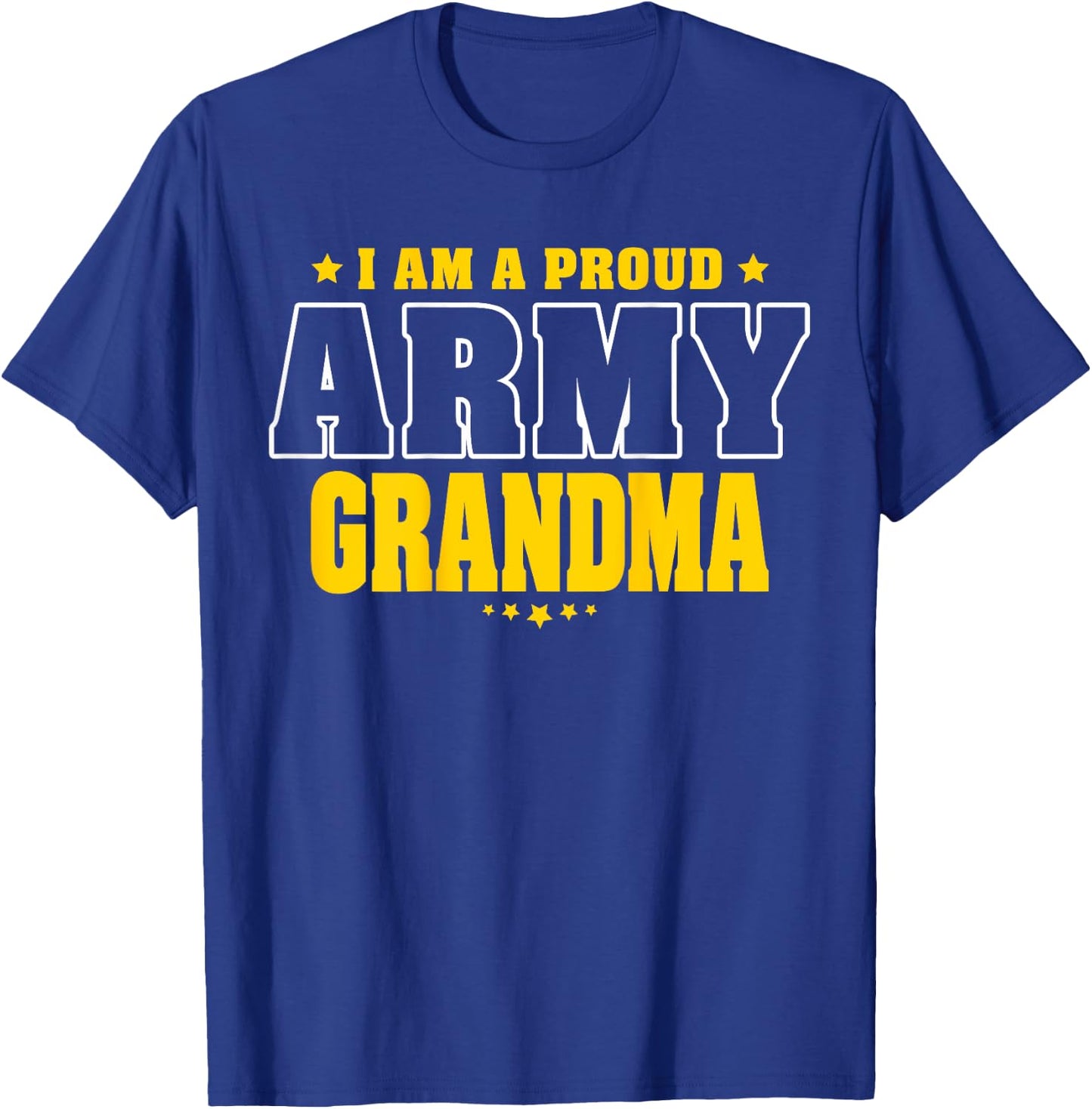 G2T Proud Army Family Proud Army Grandma Patriotic Pride Military Grandmother T-Shirt - T-Shirt | Royal