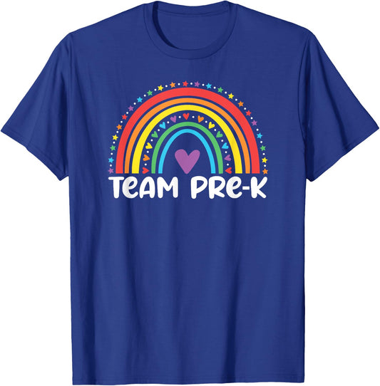 Team Pre-K Teacher Crew Squad Hello Back School Graduation T-Shirt - T-Shirt | Royal