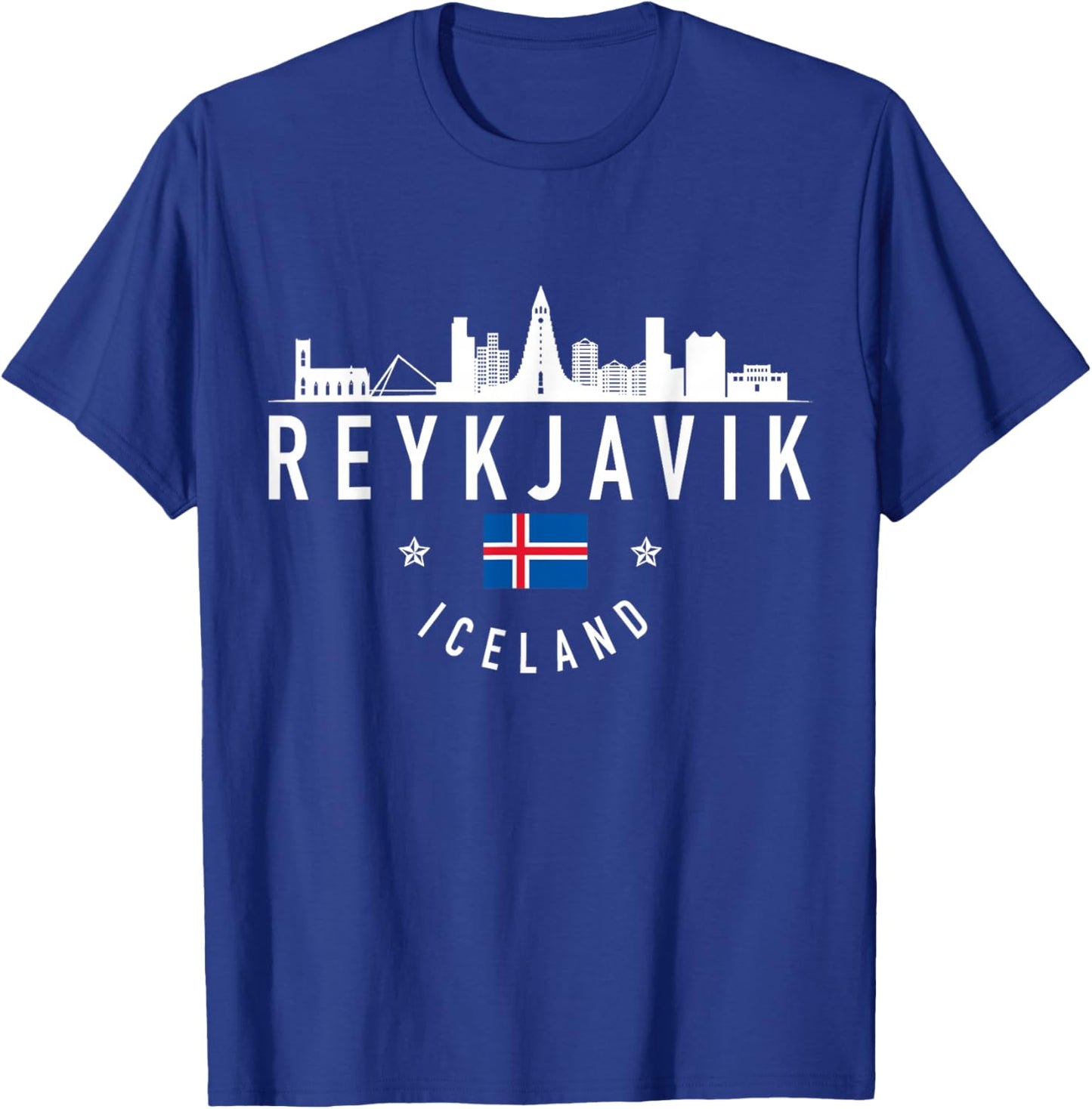 Reykjavik Iceland Skyline Flag Pride Souvenir T-Shirt - T-Shirt | Royal