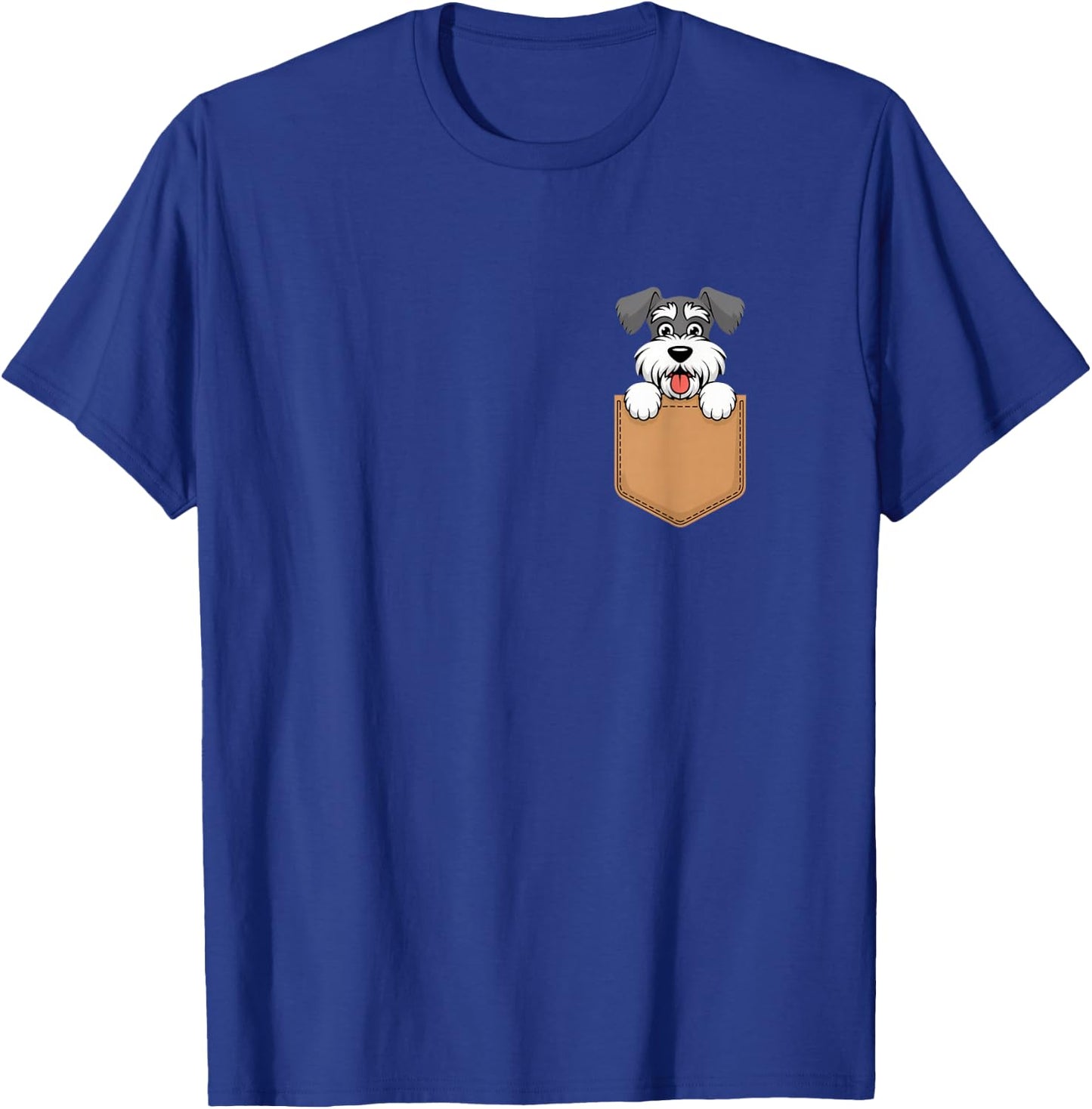 Miniature Schnauzers In Pocket Dog Owner Cute Puppy Lover T-Shirt - T-Shirt | Royal