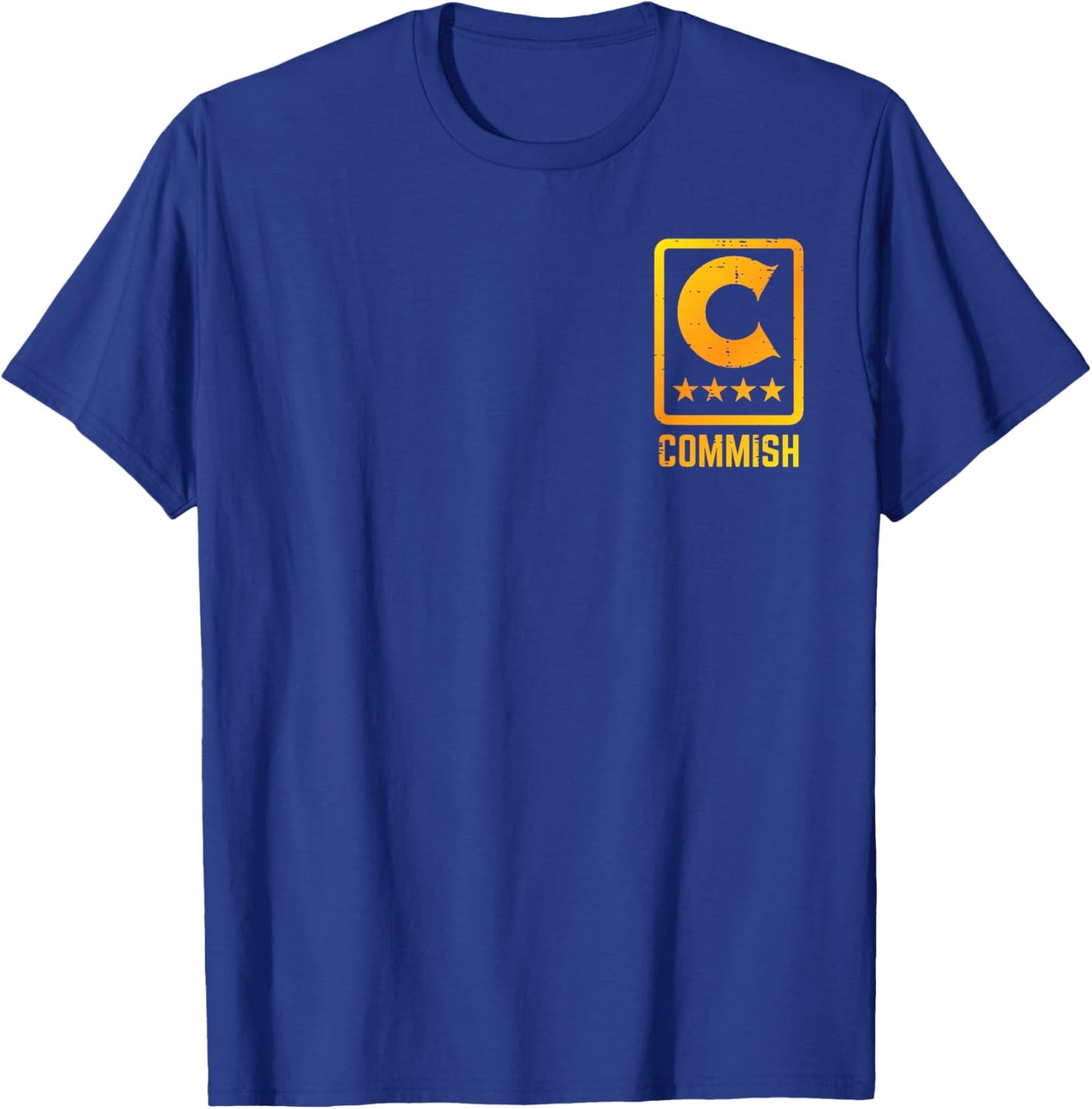 Commish Pocket Area Commissioner Funny Fantasy Football Men T-Shirt - T-Shirt | Royal