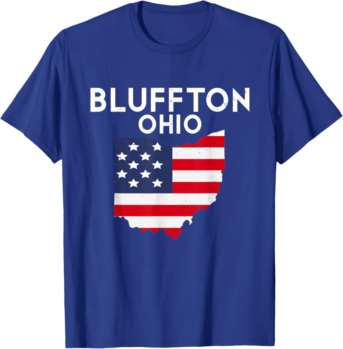 Bluffton Ohio USA State America Travel Ohioan T-Shirt - T-Shirt | Royal