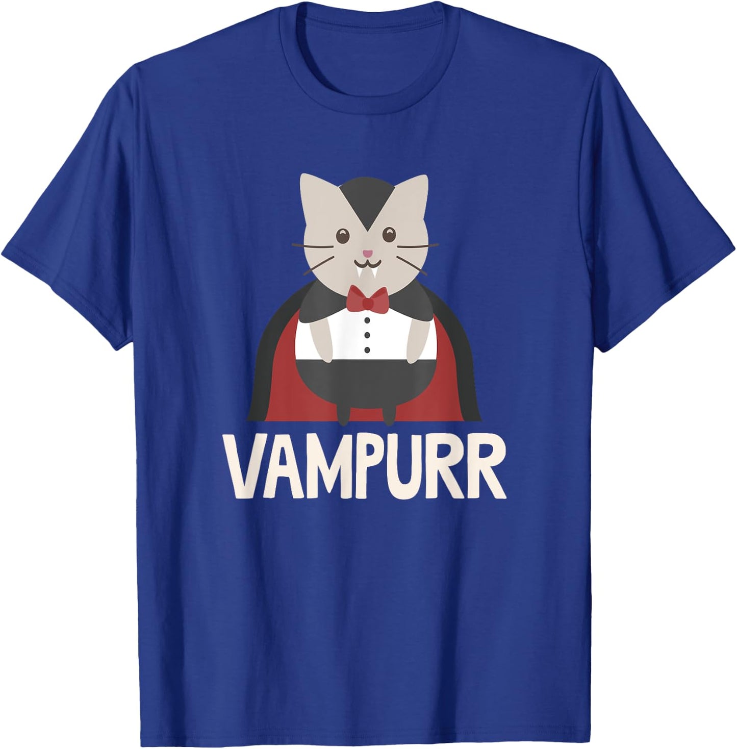 Vampurr Funny Vampire Cat Halloween Gift T-Shirt - T-Shirt | Royal