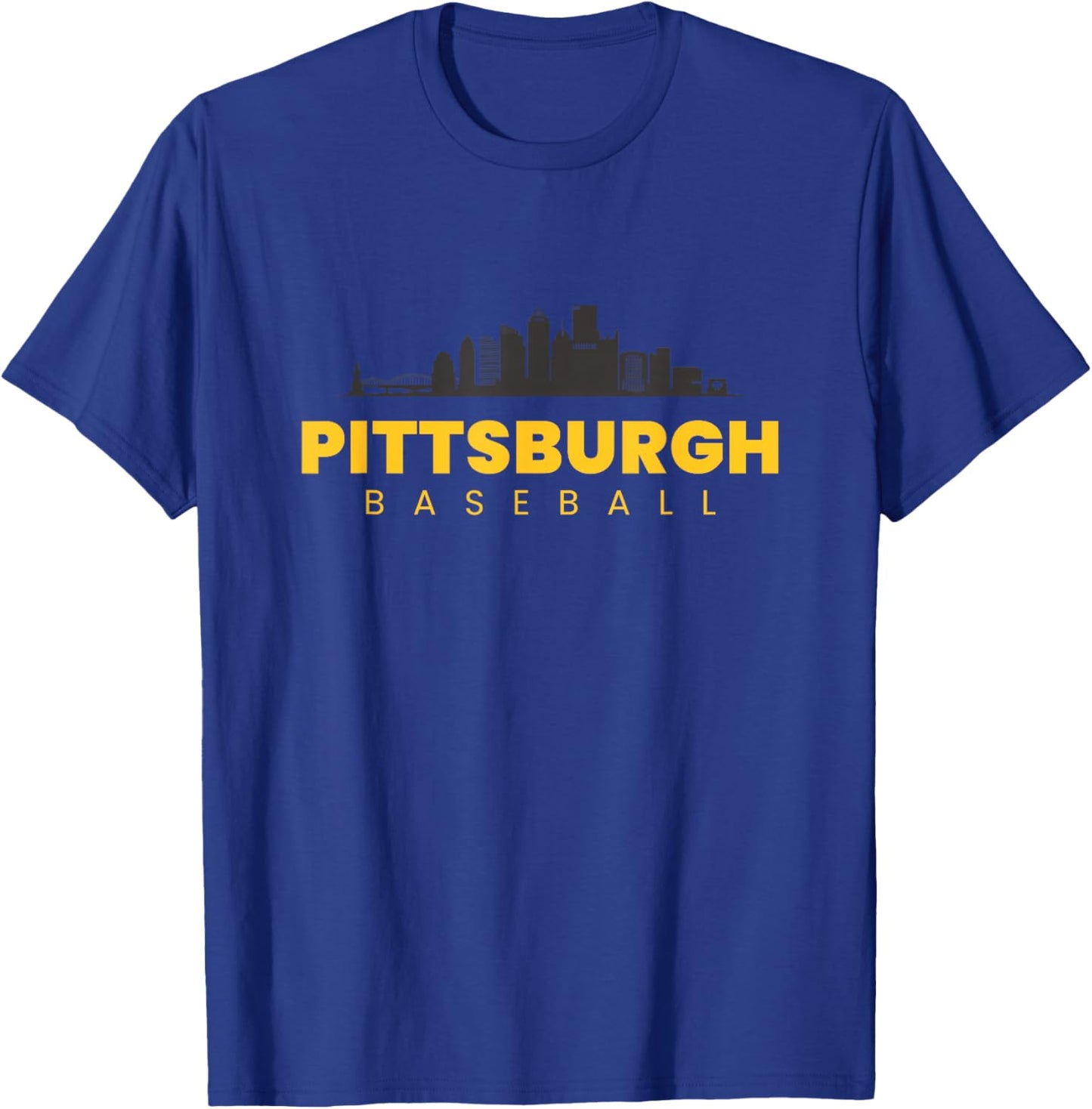 Pittsburgh Baseball Vintage City Skyline Baseball Lover T-Shirt - T-Shirt | Royal