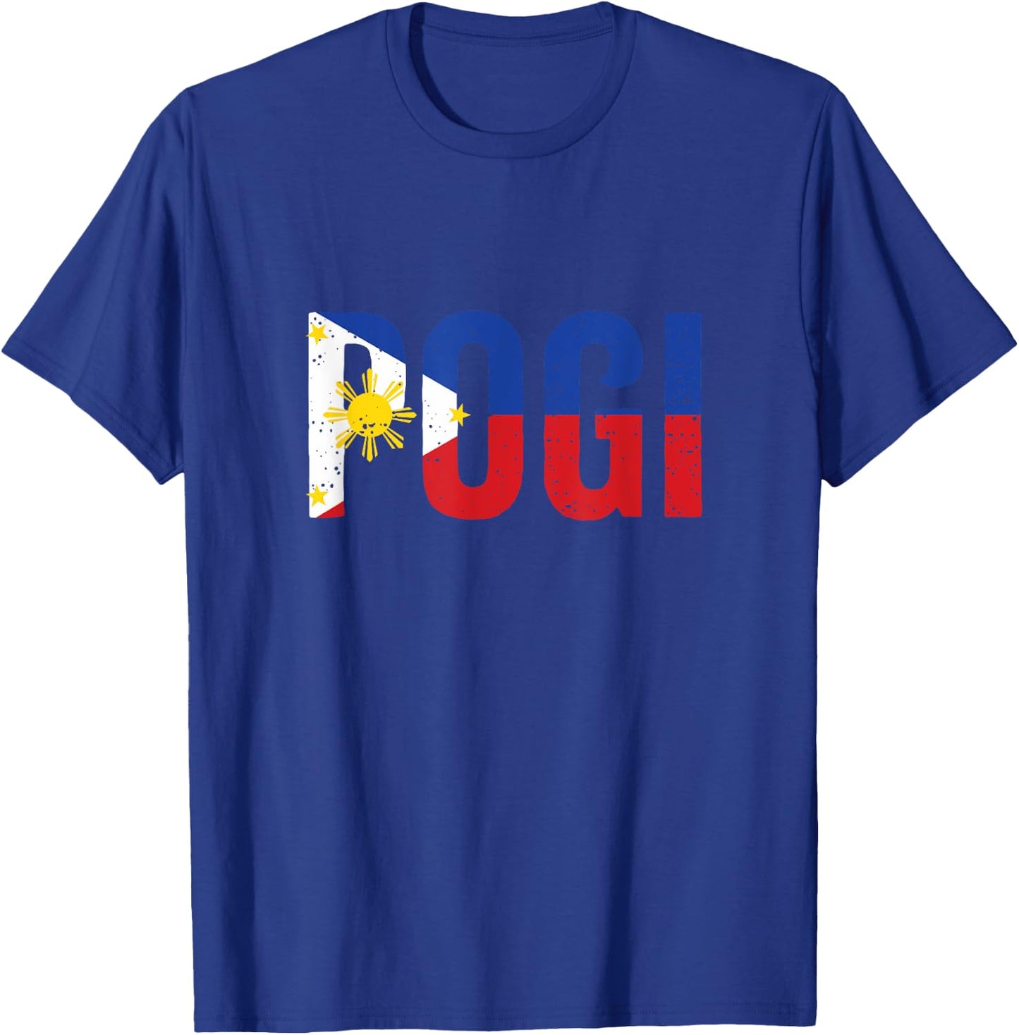 Hilarious Pogi Statement in Philippine Flag Design Idea T-Shirt - T-Shirt | Royal