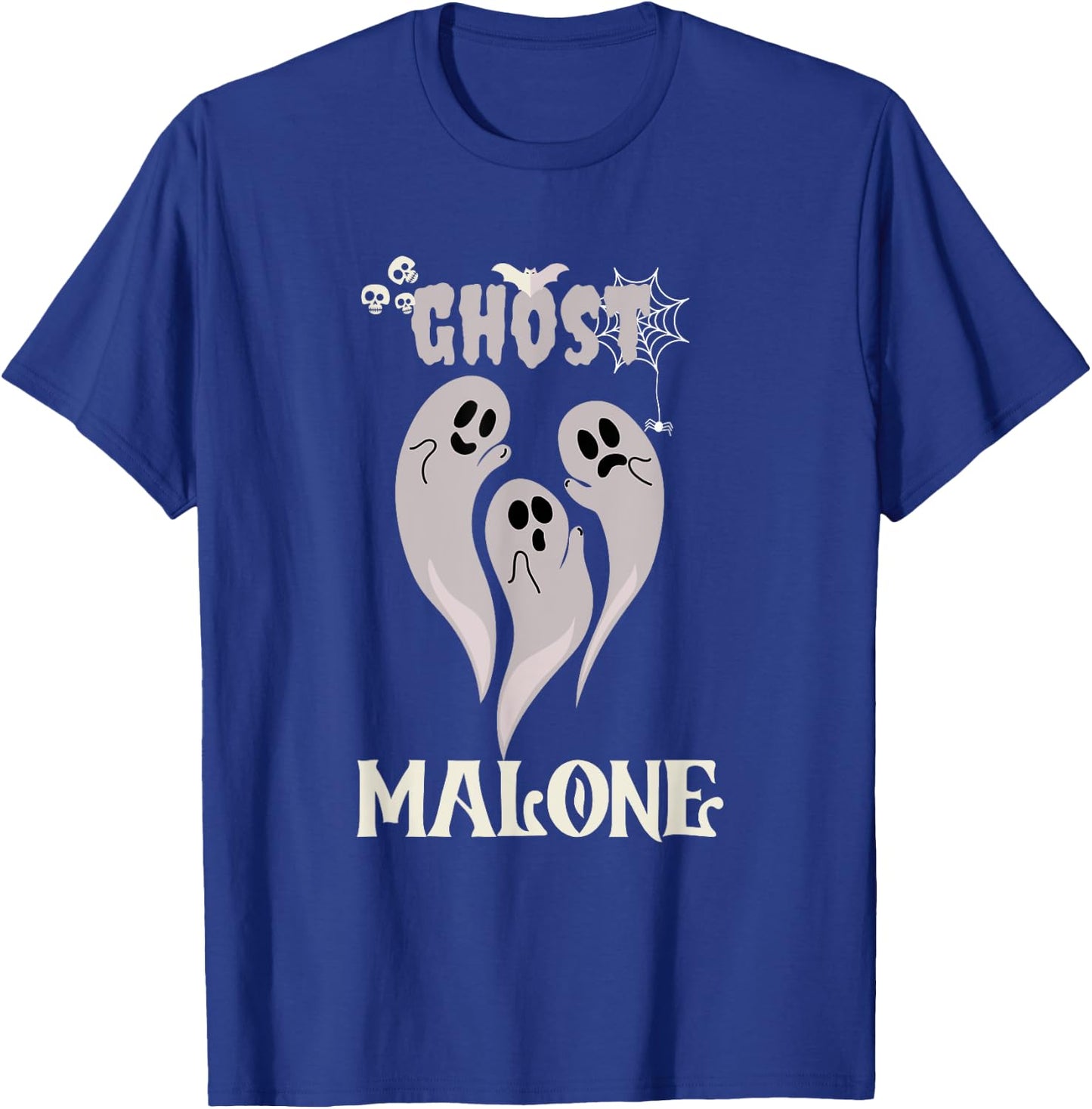 Funny Halloween Spooky Season Fall Season Cute Ghost Malone T-Shirt - T-Shirt | Royal