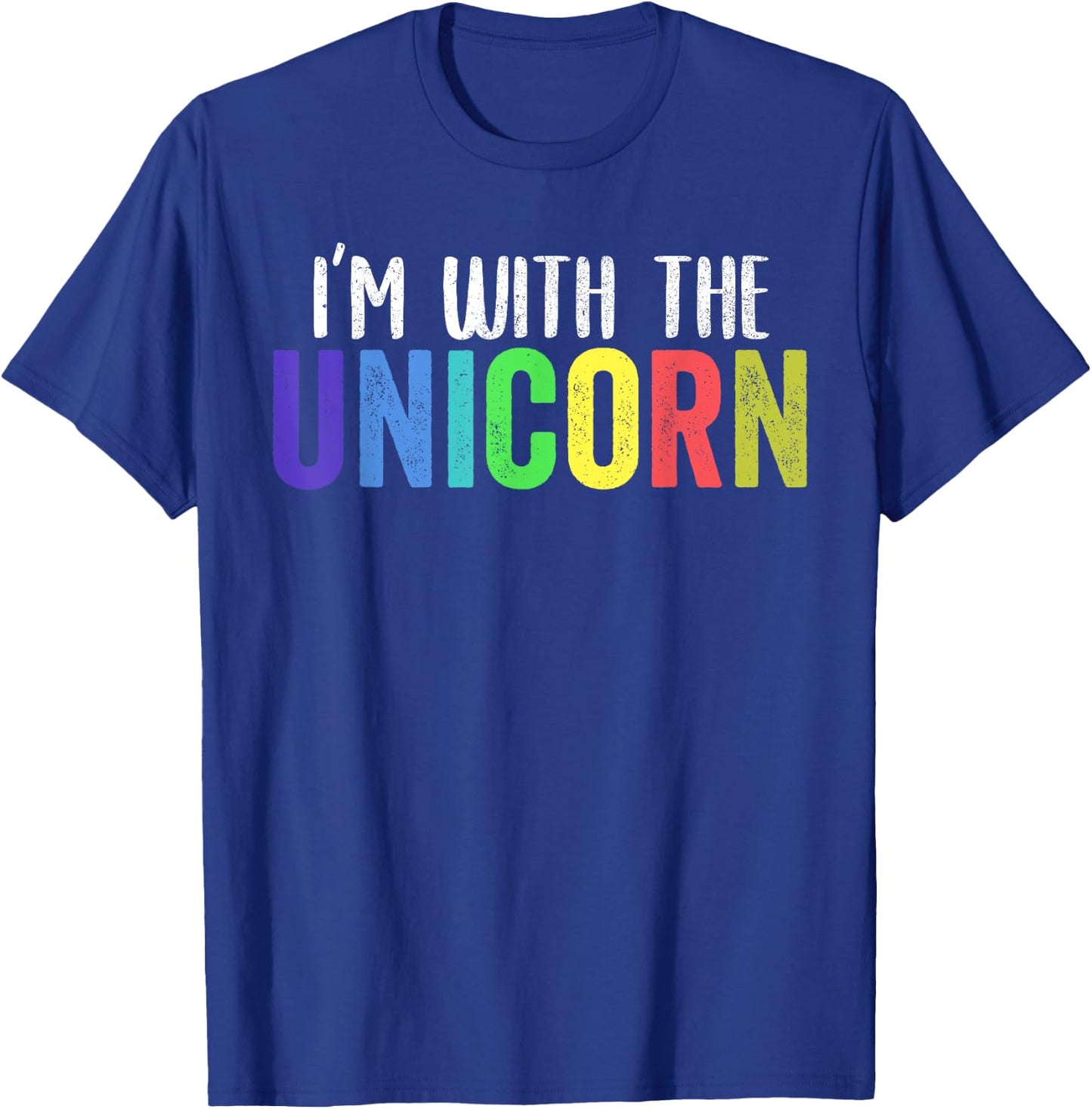 Halloween Costume for Parents Daughter I'm With The Unicorn T-Shirt - T-Shirt | Royal