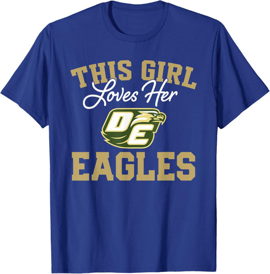 Desoto Eagles Logo This Girl Loves Her HS T-Shirt - T-Shirt | Royal