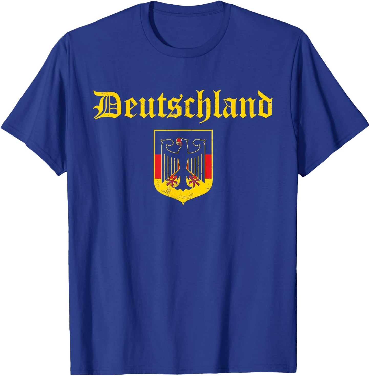 Deutschland Germany Flag Coat Of Arms Eagle Banner Vintage T-Shirt - T-Shirt | Royal