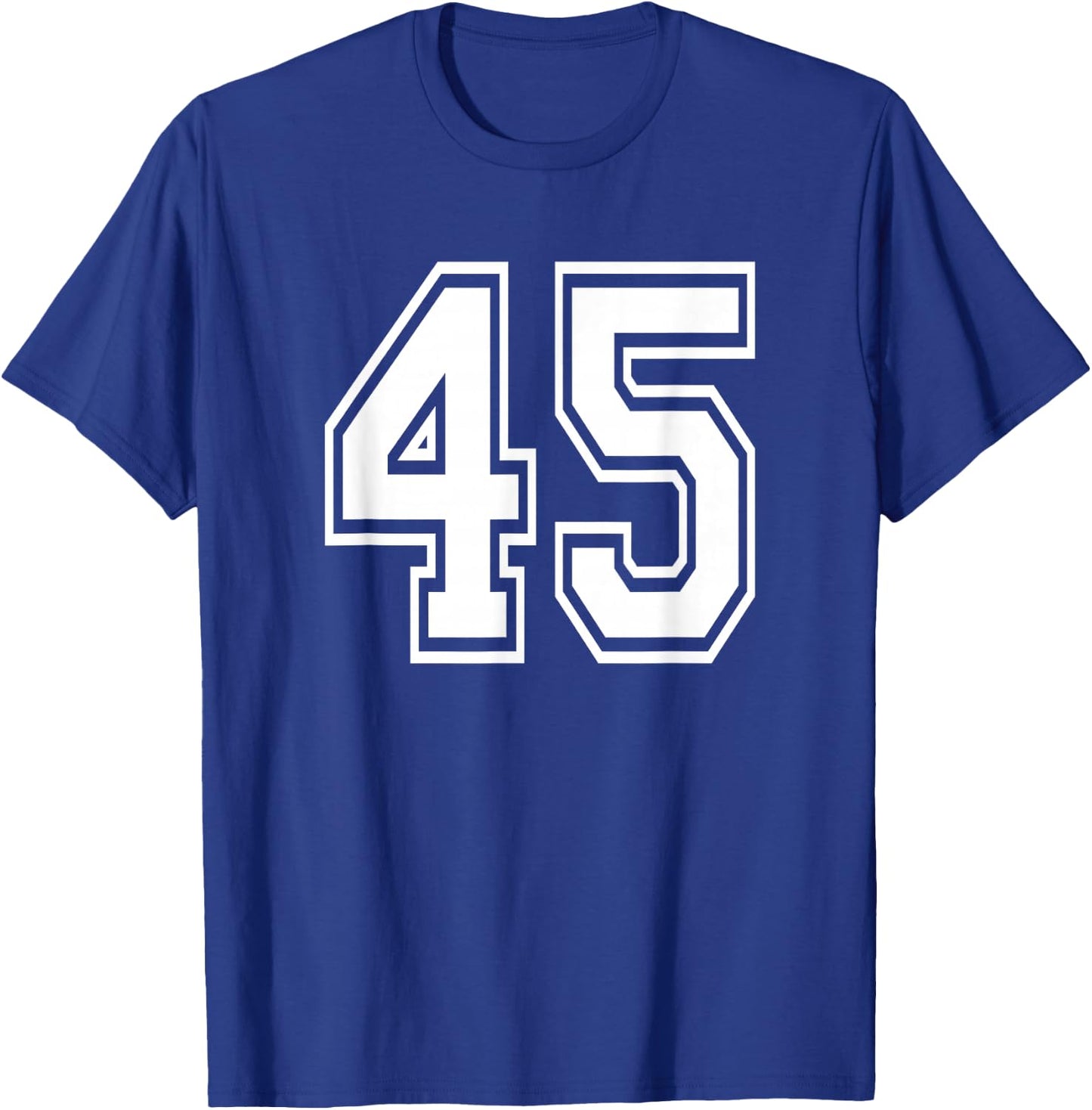 Number 45 45th Birthday Gift Player Team Numbered Jersey T-Shirt - T-Shirt | Royal