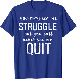 Workout Inspiration Motivational Saying Men Women Dad Mom T-Shirt - T-Shirt | Royal