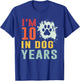 I'm 10 In Dog Years Funny 70th Birthday 70 Years Old T-Shirt - T-Shirt | Royal
