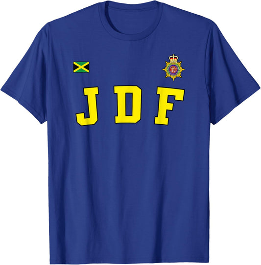 JDF Jamaica Defense Force Jamaican Army Uniform Military T-Shirt - T-Shirt | Royal