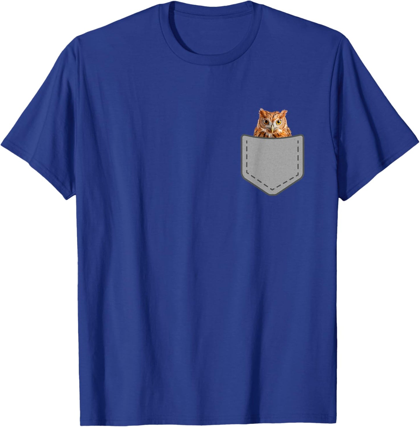Funny Eastern Screech Owl In Your Pocket Animal T-Shirt - T-Shirt | Royal