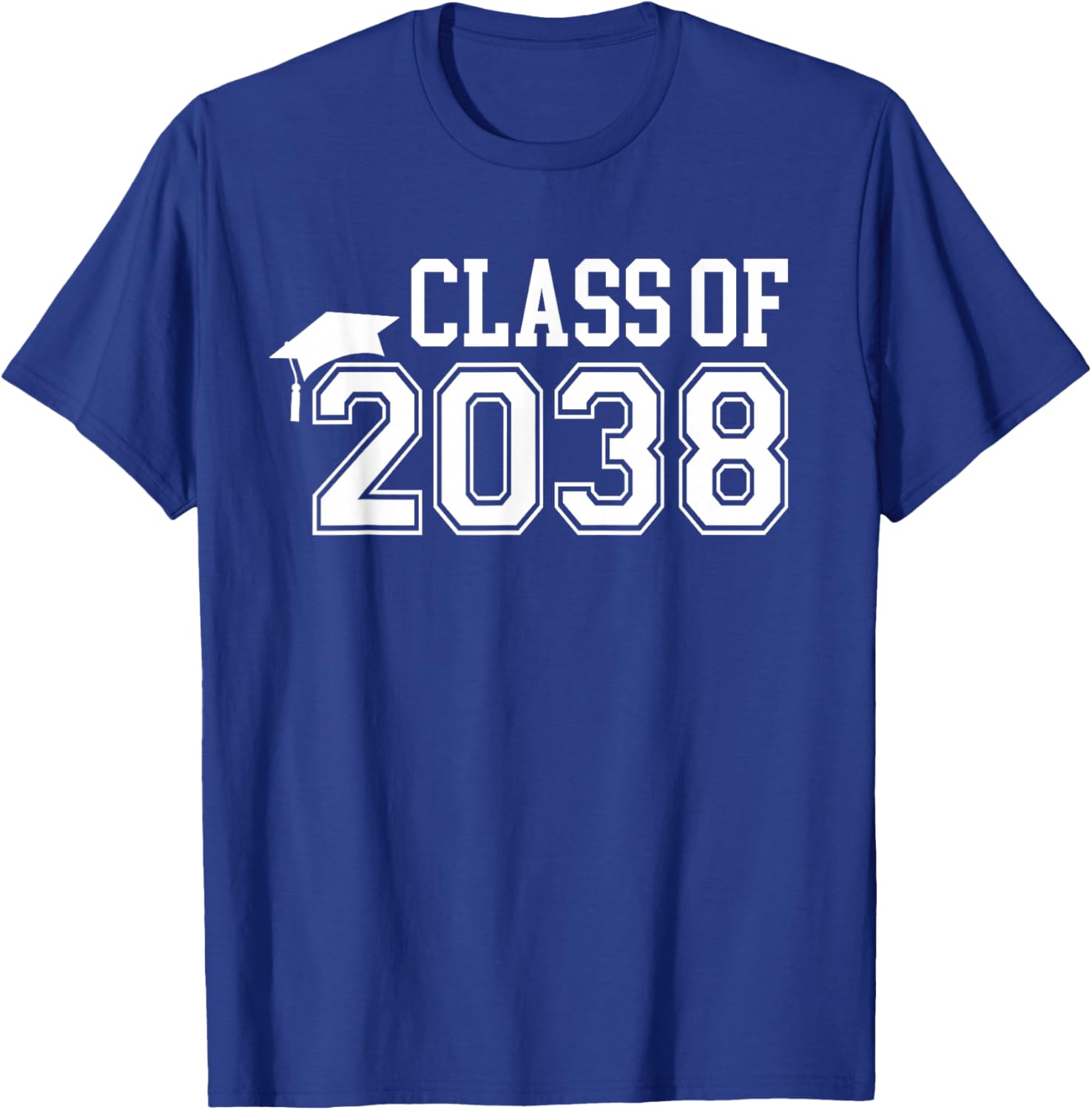 Kindergarten Class of 2038 First Day School Graduation T-Shirt - T-Shirt | Royal