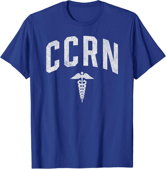 Critical Care Nurse CCRN Caduceus ICU Intensive Care T-Shirt - T-Shirt | Royal