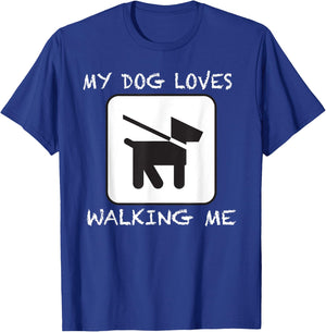 Funny Dog Walker T Shirt Cute Pet Lover Gift Men Women Kids T-Shirt - T-Shirt | Royal