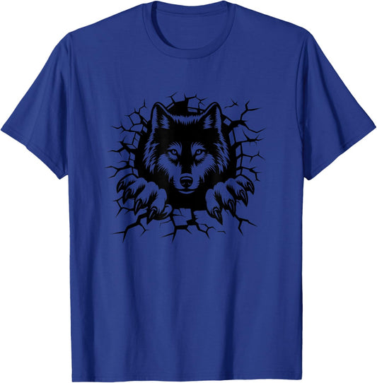 Wolves Theme Designs Wolf And Claws Graphic Design T-Shirt - T-Shirt | Royal