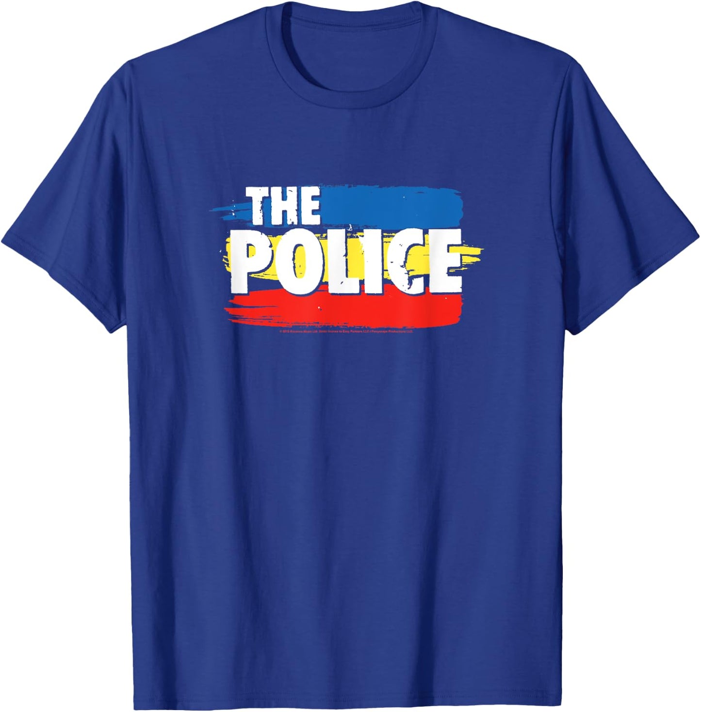 The Police Three Stripes Logo T-Shirt - T-Shirt | Royal