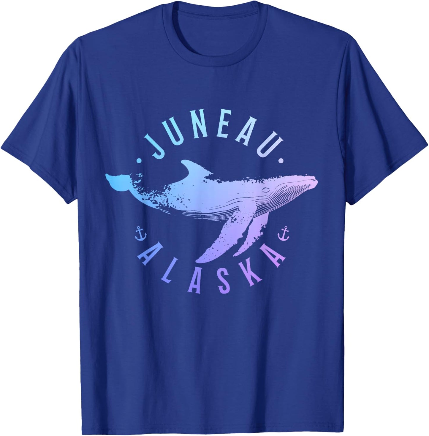 Juneau Alaska Souvenir Whale Ocean Nautical T-Shirt - T-Shirt | Royal