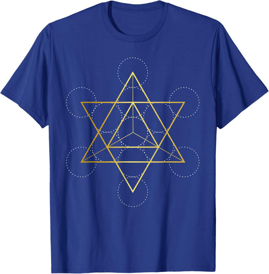 Star Tetrahedron Sacred Geometry Art T-Shirt - T-Shirt | Royal