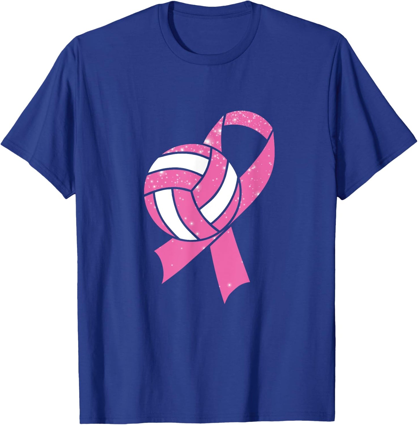Breast Cancer Awareness Survivor Fighter Volleyball Player T-Shirt - T-Shirt | Royal
