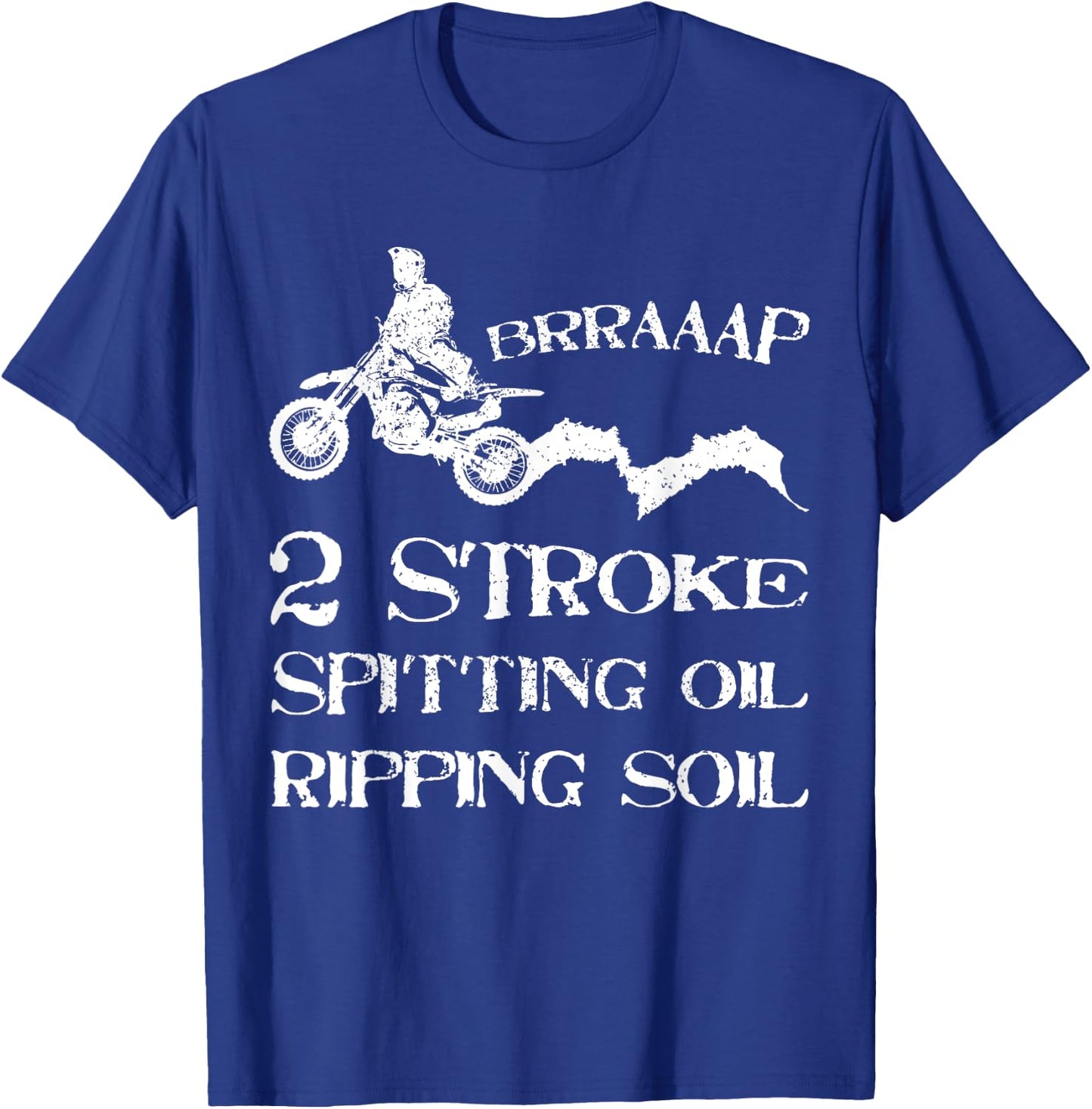 Dirt Bike 2 Stroke Motorcycle Rider Motocross Off-Road Biker T-Shirt - T-Shirt | Royal