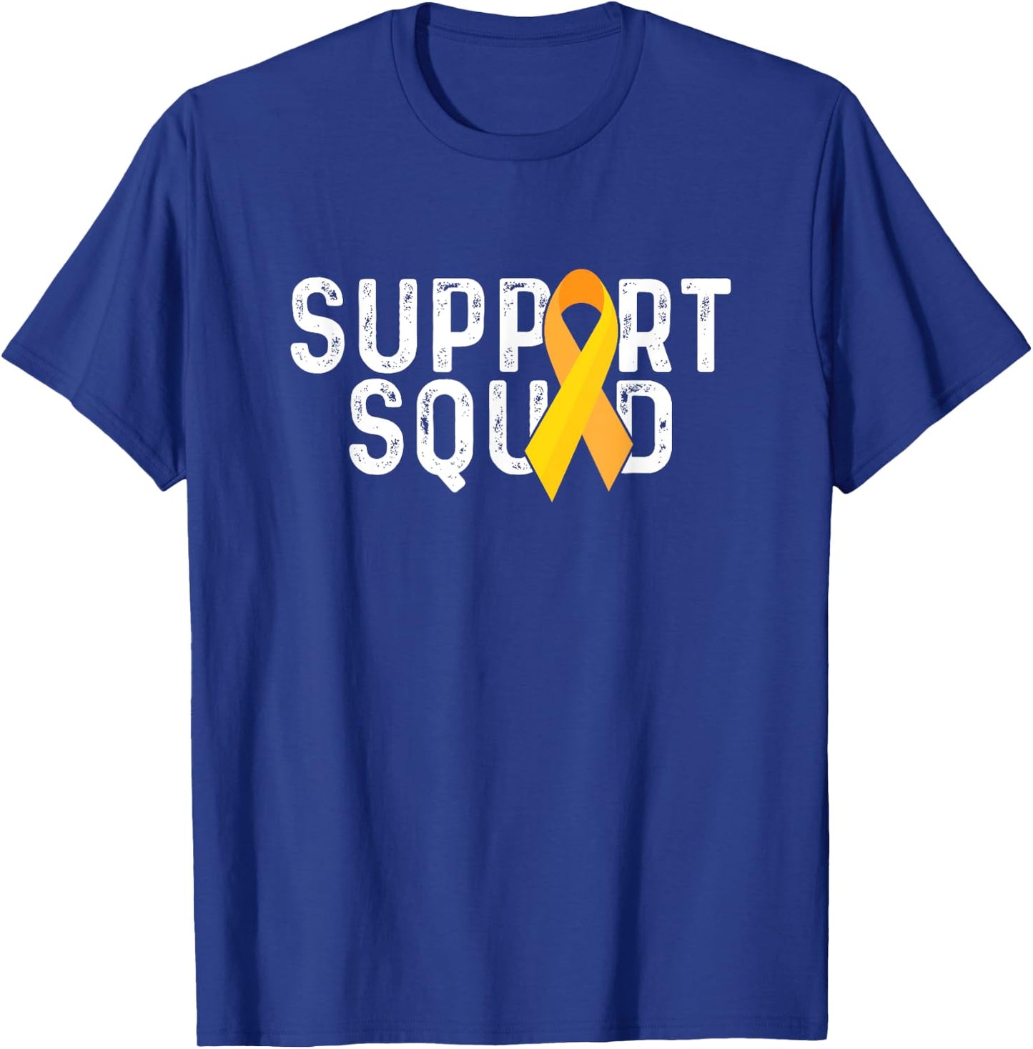 Support Squad | Yellow Ribbon | Childhood Cancer Awareness T-Shirt - T-Shirt | Royal