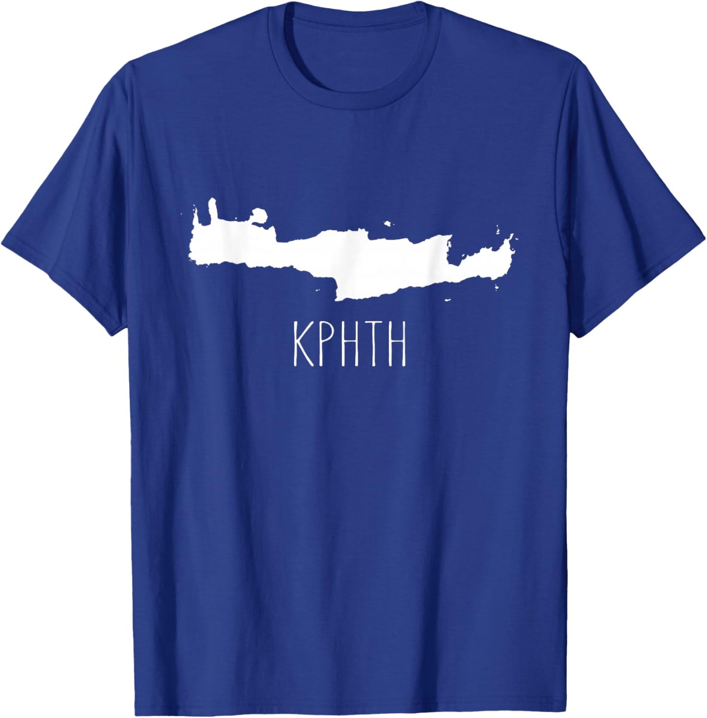 Karte von Kreta, Griechenland und "Kreta" auf Griechisch T-Shirt - T-Shirt | Royal