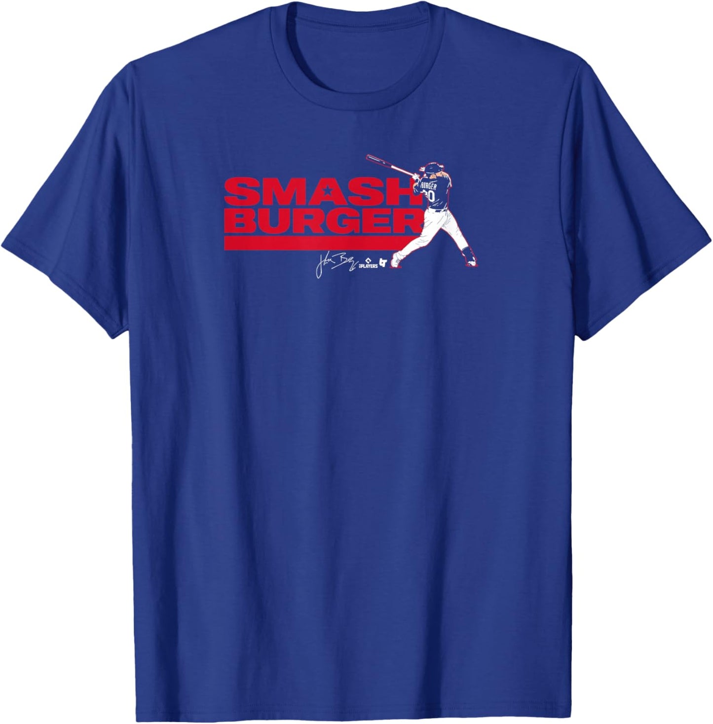 Jake Burger - Smash Burger - Texas Baseball T-Shirt - T-Shirt | Royal