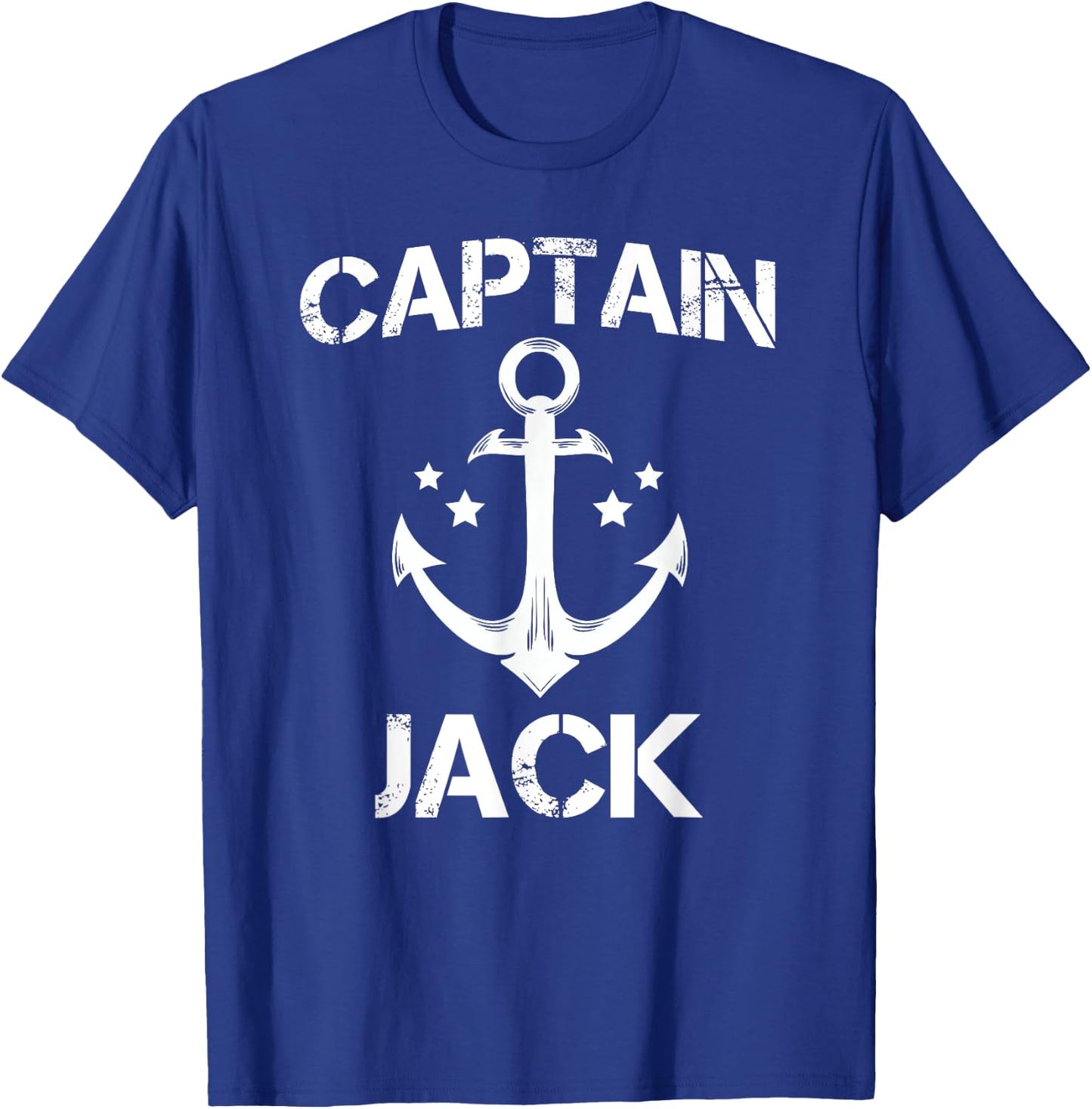 CAPTAIN JACK Funny Birthday Personalized Name Boat Gift T-Shirt - T-Shirt | Royal