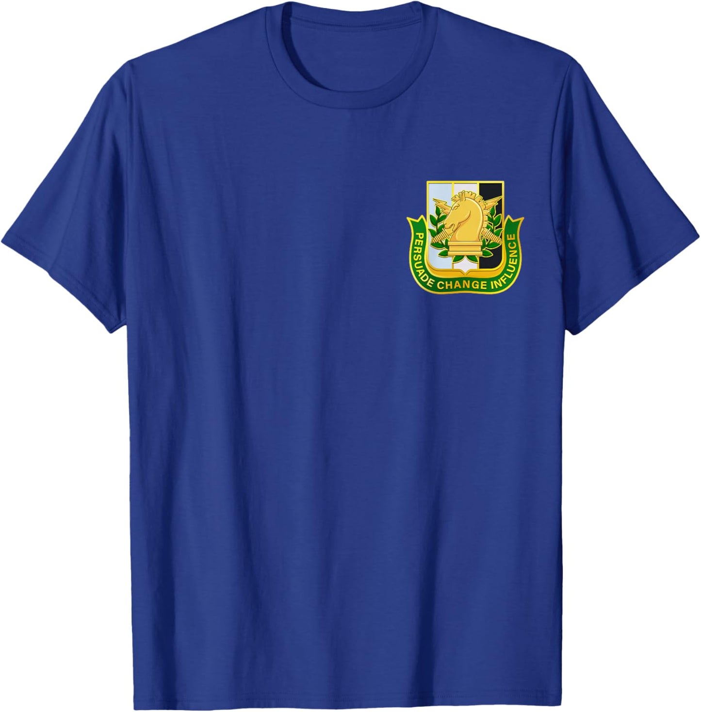 THE SALTY VETERAN Men's -Adults Black Military Psyop T-Shirt - T-Shirt | Royal