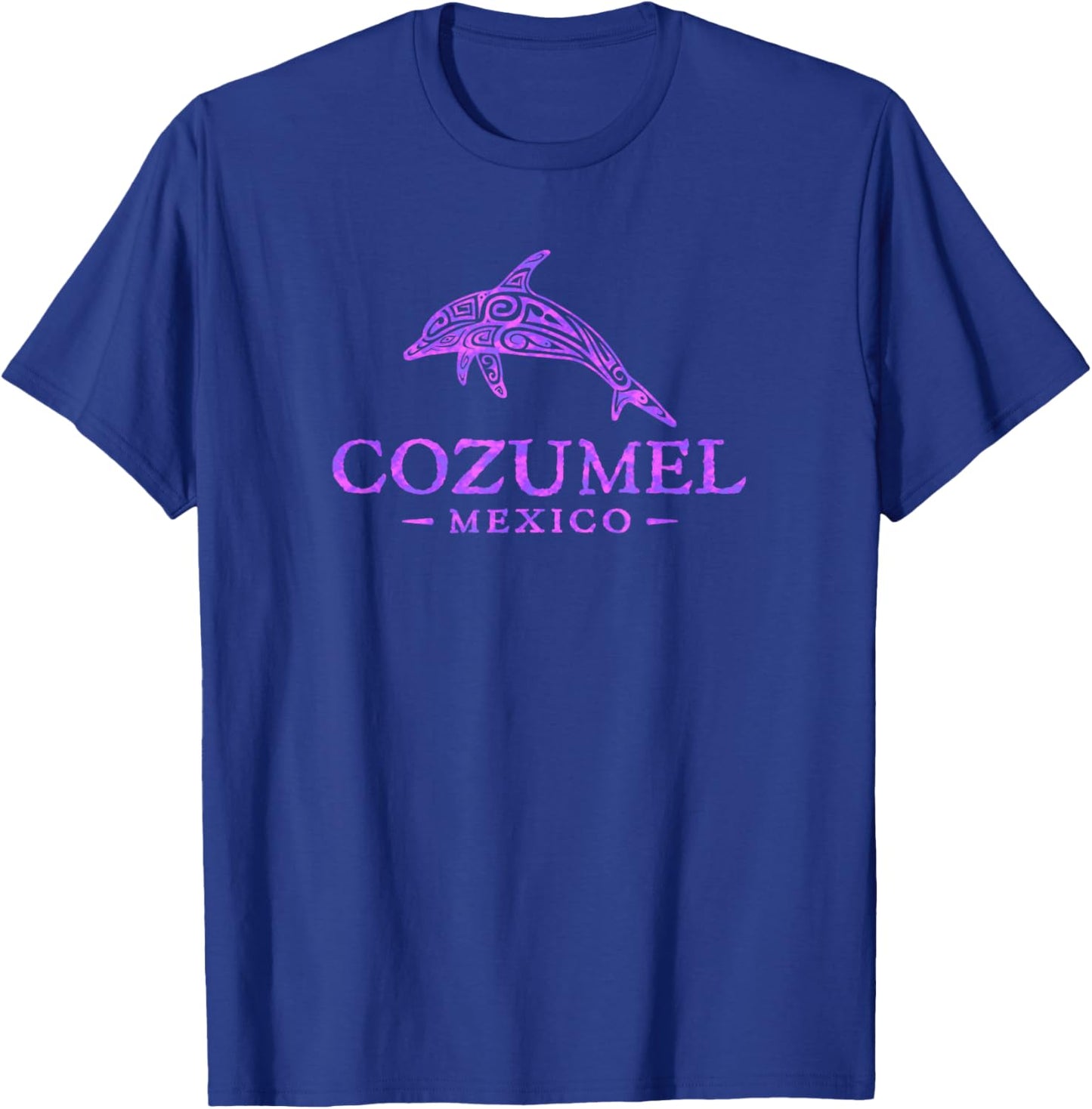 Retro Cozumel Mexico Souvenir Colorful Dolphin Girls T-Shirt - T-Shirt | Royal