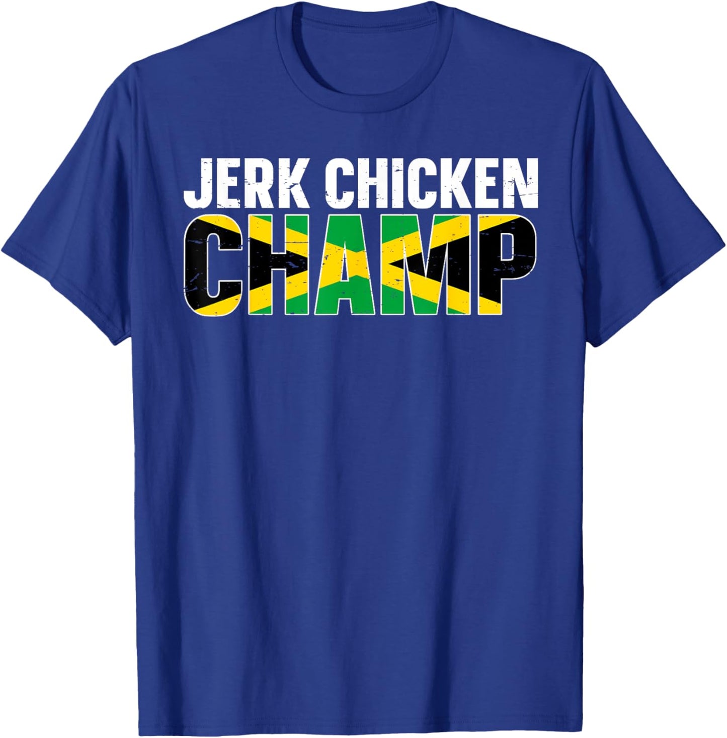 Jerk Chicken Champ Design for a Jerk Chicken chef T-Shirt - T-Shirt | Royal