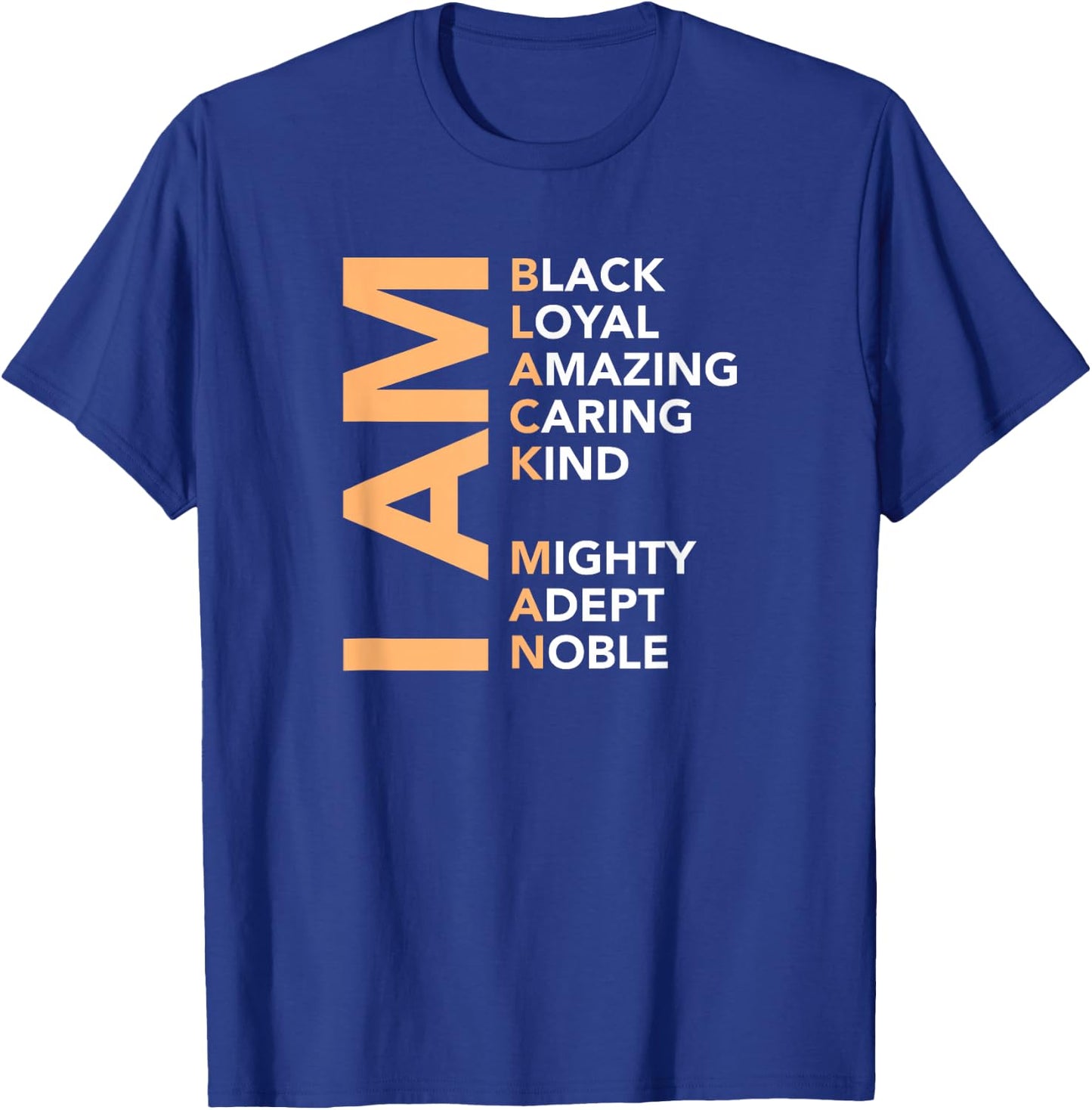 I Am Black Man African American Mighty Black History T-Shirt - T-Shirt | Royal