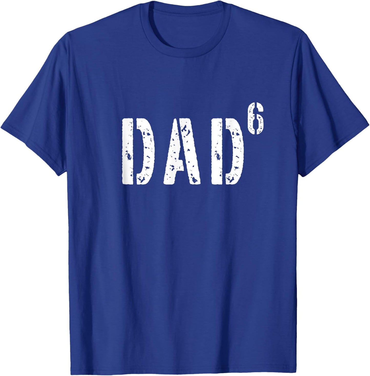 Military Style Dad6 6th Power Dad of 6 Kids Fathers Day T-Shirt - T-Shirt | Royal