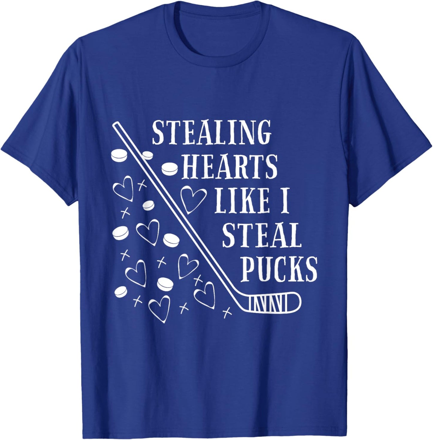 Stealing Heart Like I Steal Pucks Valentines Day Hockey kids T-Shirt - T-Shirt | Royal