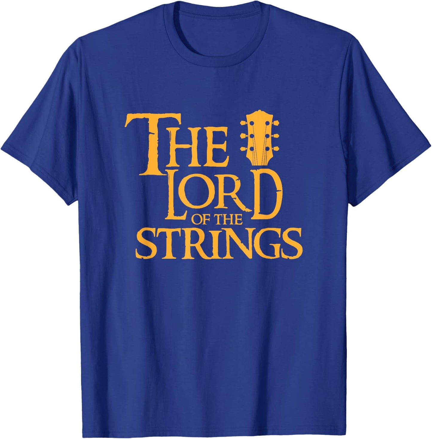 Guitar Musical Instrument & Gifts The Lord Of The Strings Funny Guitar Bassist -Adults & Kids Black Short Sleeve Small T-Shirt - T-Shirt | Royal