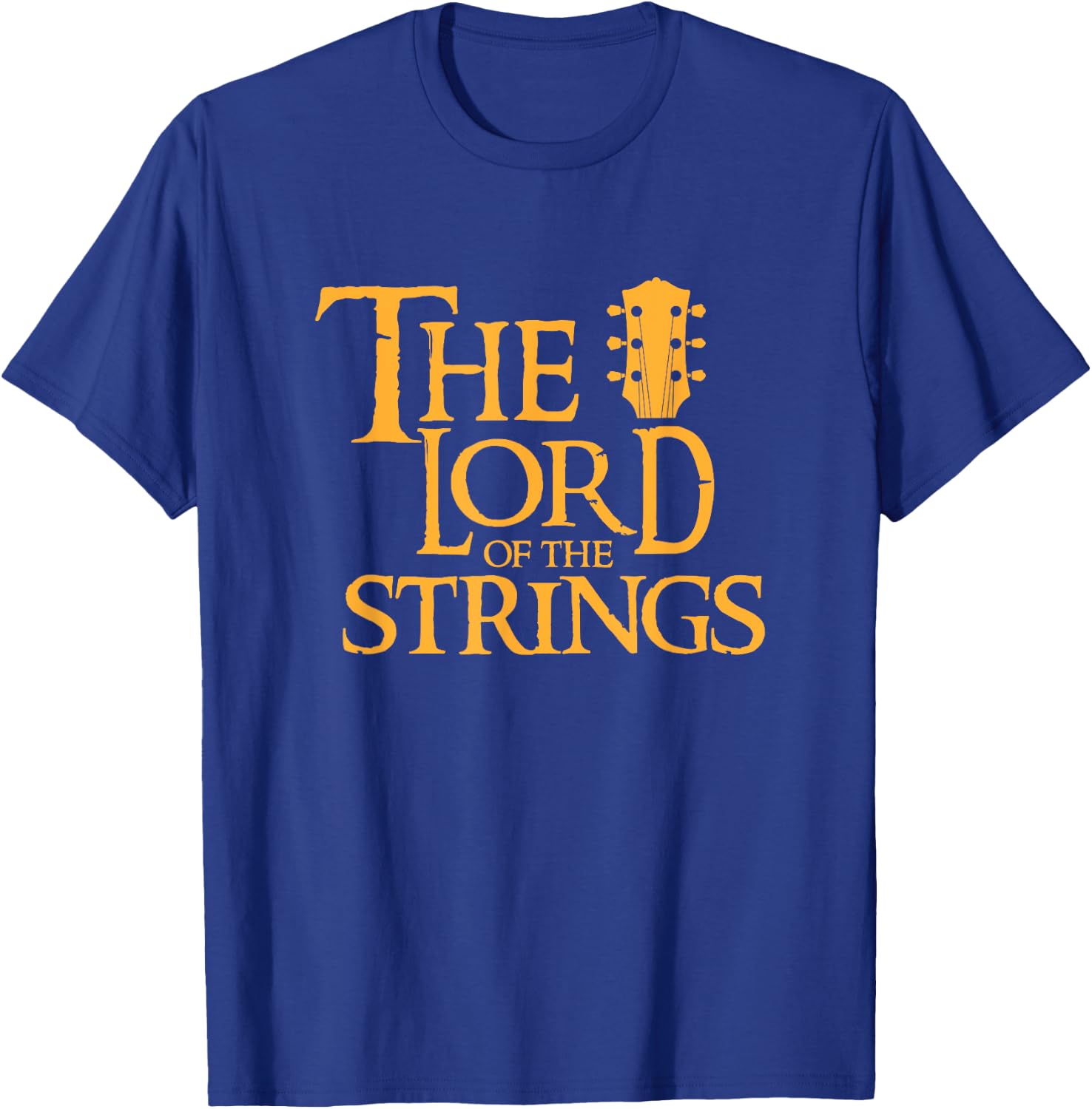Guitar Musical Instrument & Gifts The Lord Of The Strings Funny Guitar Bassist -Adults & Kids Black Short Sleeve Small T-Shirt - T-Shirt | Royal