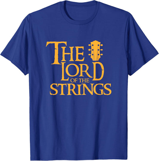 Guitar Musical Instrument & Gifts The Lord Of The Strings Funny Guitar Bassist -Adults & Kids Black Short Sleeve Small T-Shirt - T-Shirt | Royal