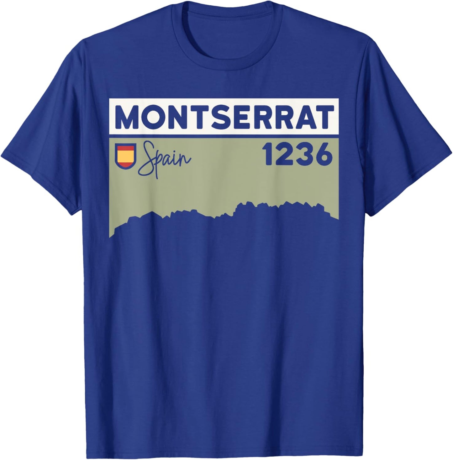 Montserrat Height Hike Monastery Barcelona Spain Hiking T-Shirt - T-Shirt | Royal