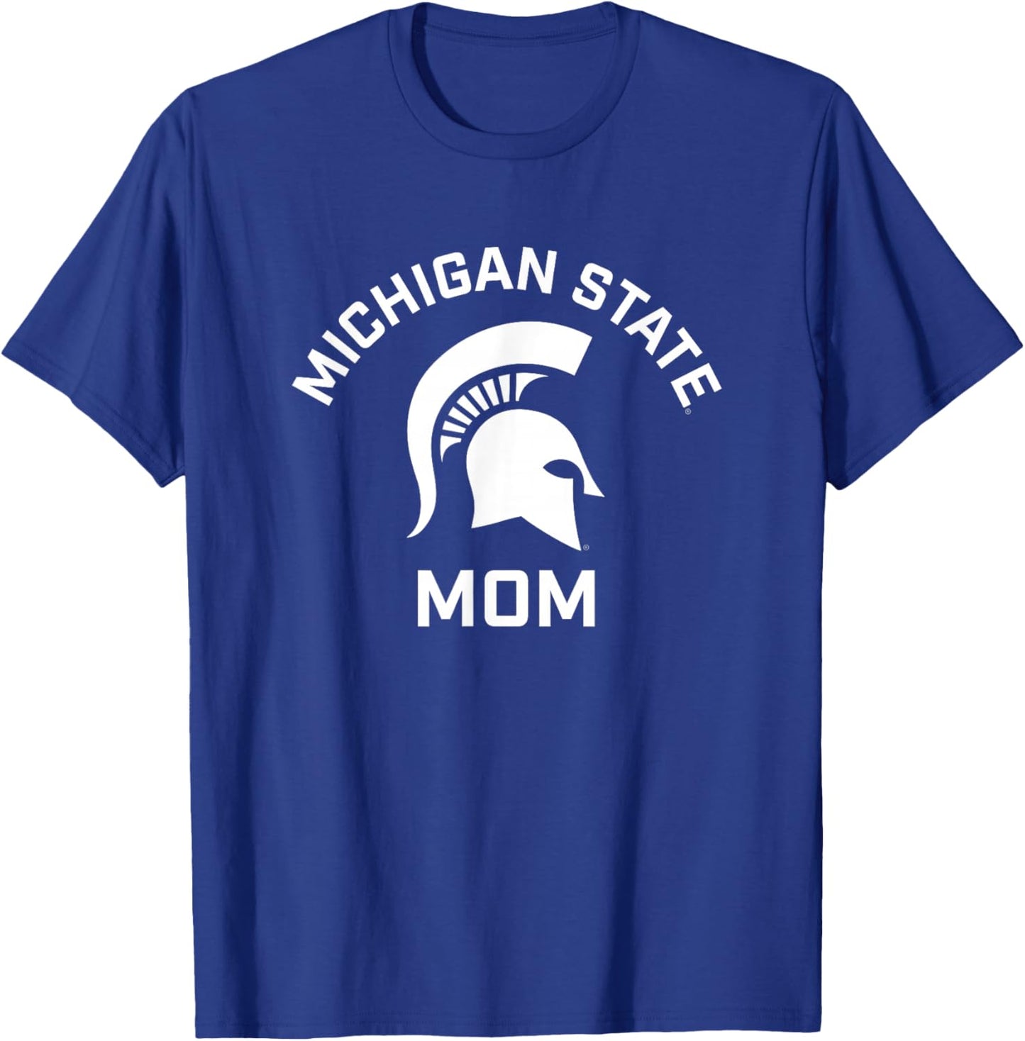 Michigan State MSU Spartans Arched Mom T-Shirt - T-Shirt | Royal