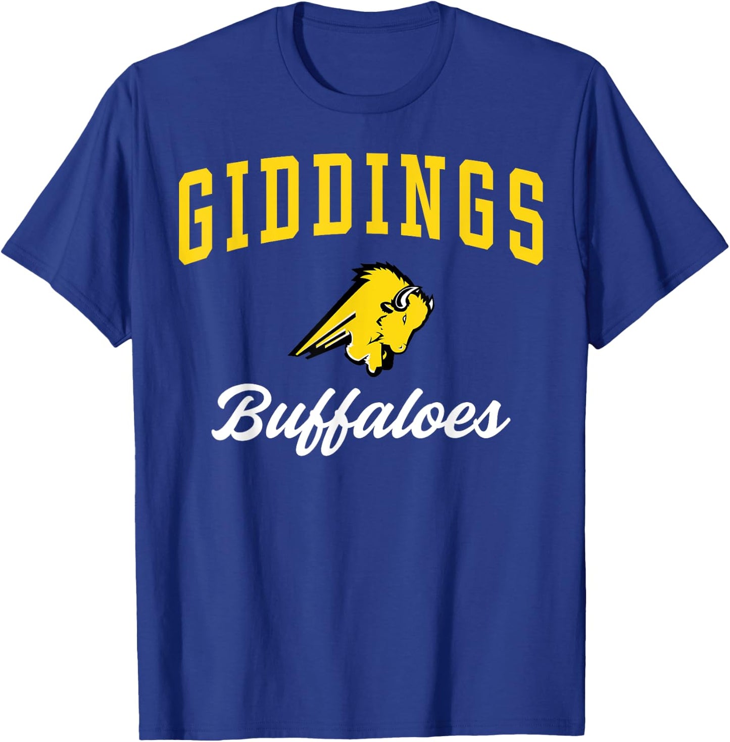 Giddings High School Buffaloes C3 T-Shirt - T-Shirt | Royal
